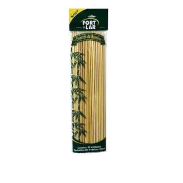 Imagem de Espetos De Bambu Para Churrasco Petisco 30 cm 500 Unidades - FortLar