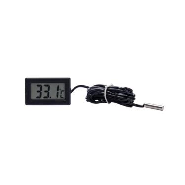 Imagem de Termômetro Digital Hulter -50+50 Sensor Ntc 1,5Mt Retangular - Preto