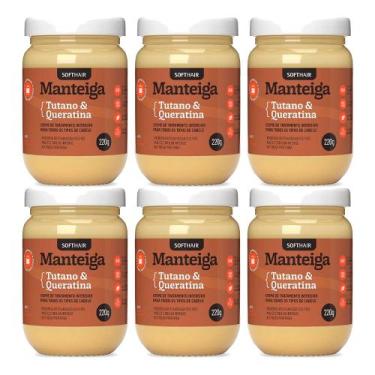 Imagem de Kit 6 Creme Manteiga de Tutano e Queratina para Cabelos Nutrição Trata