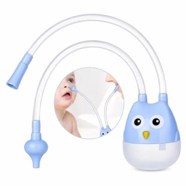 Imagem de Aspirador Nasal Bebê Sugador Catarro Silicone - - NovoSeculo, Azul
