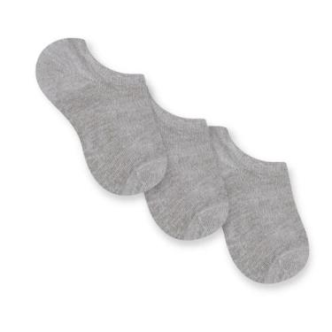 Imagem de Meia Kit 3 Pares Sapatilha Selene infantil Cano Baixo 2130, Cinza, 29-