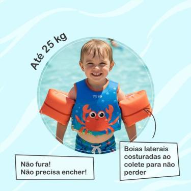 Imagem de Boia Colete SalvaVidas Infantil Flutuador Não Fura Até 25kg Kids Segur