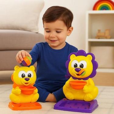 Imagem de Cesta Basquete Leão Infantil Marcador Pontos Bolinha Arremesso Brinque