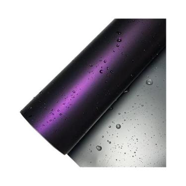Imagem de Filme Vinílico Autoadesivo Ultra Fosco PET Metálico Preto Roxo Ghost P