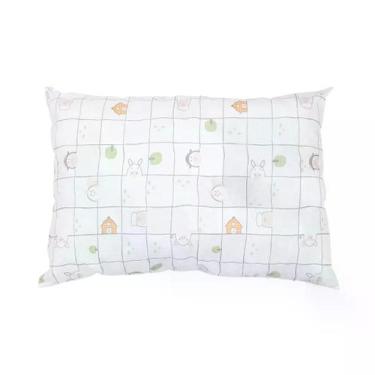Imagem de Travesseiro Bebê Branco Animais Xadrez 40cm x 28cm Papi