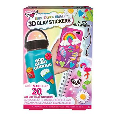 Imagem de Fashion Angels 100% Extra Small Clay Sticker Kit 12529 Air Dry Clay Stickers, Decorate your Accessories Kit, Makes 20 Clay Stickers,multi