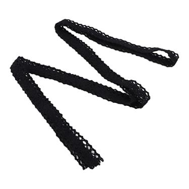 Imagem de Fita de renda, guarnição de renda durável reutilizável toque suave multifuncional retro requintado para decoração de toalha de mesa para decoração de roupas(Preto)