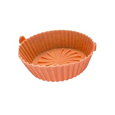 Imagem de Cesta de silicone Air Fryer, cesta de silicone reutilizável para forno, substituição de papel de forro de pergaminho, frigideira de silicone antiaderente, forros de inserção para fritadeira de ar, pode ser lavada -louças