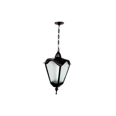 Imagem de Luminária Externa Interna Romana Grande C/ Corrente Alumínio