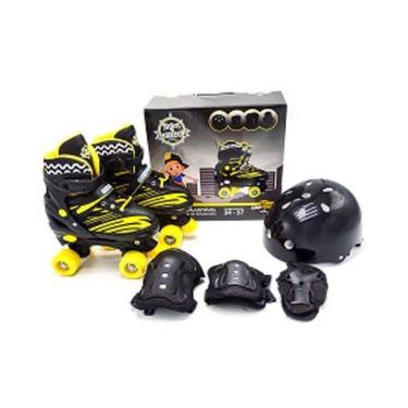 Imagem de Patins Infantil Quad Ajustavel Kit 4 Rodas Unitoys - Preto 3