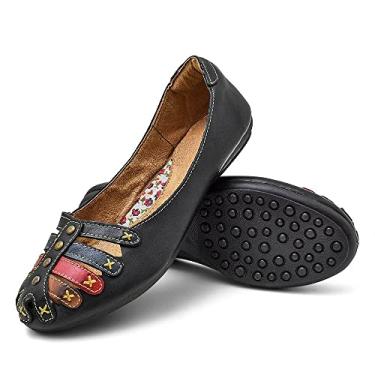 Imagem de Sapatilha femininna jovem brisa couro 3001 BP preto cores Cor:Preto;Tamanho:35;Genero:Feminino