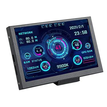 Imagem de Asixxsix Monitor de temperatura de computador, tela IPS de 5 polegadas, vários temas, conexão USB, PC, CPU GPU RAM, monitor de dados, exibição de temperatura do computador para PC ARGB capa de computador tela secundária