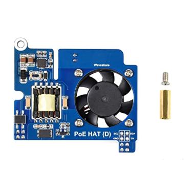 Imagem de Waveshare Power Over Ethernet HAT (Type D) For Raspberry Pi 3B+/4B 802.3af-Compliant Tailored for Raspberry Pi Official Case