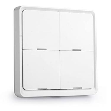 Imagem de Tingpai Tuya ZigBee Wireless Smarts Scene Switch 4 Gang Scenario Switch 4 Road Slab Scene Switch Switch Tuya Smarts Home Assistant Smarts Home Automation Compatível com Al , Google Home, Siri, Smarts Life