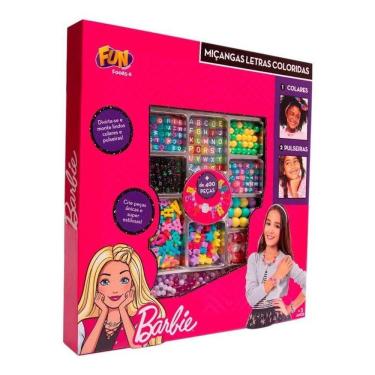 Imagem de Miçangas Barbie Letras Coloridas 400 Peças Fun 856