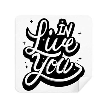 Imagem de Pano de limpeza de tela Live in You Quote Handwriter, tecido de camurça, 2 peças