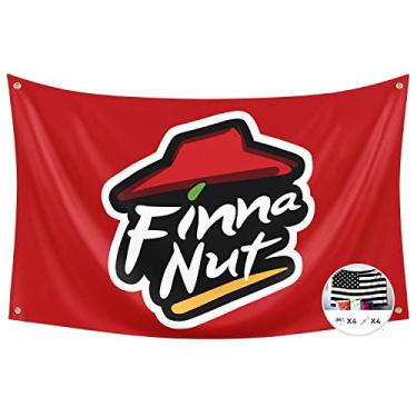 Imagem de Probsin Bandeira de noz de Finna, faixa de pizza de 9,5 x 1,5 m, pôster engraçado resistente a UV desbotamento e durável bandeira de parede de caverna masculina com ilhós de latão para decoração de