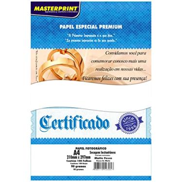 Imagem de Papel Fotográfico Matte 90g A4 Fosco Branco Masterprint 100 Folhas