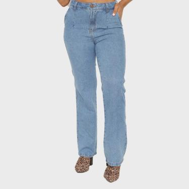 Imagem de Calça Jeans Feminina Wide Fit Cos Alto Cintura Alta