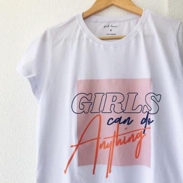 Imagem de Camiseta Feminina Girls Can Do Anything - Pink Lemon Girls