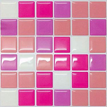 Imagem de Pastilha Adesiva Resinada Miscelânea Magenta Kit 4 Placas