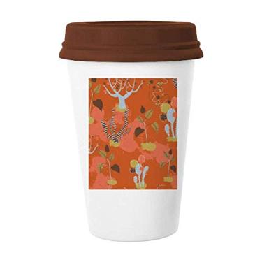 Imagem de Caneca de café de cerâmica com estampa de cacto do deserto Savanna Orange Trees