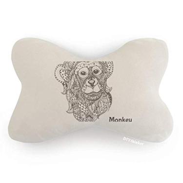 Imagem de DIYthinker Almofada de apoio de cabeça para decoração de pescoço com estampa de animal de boca grande