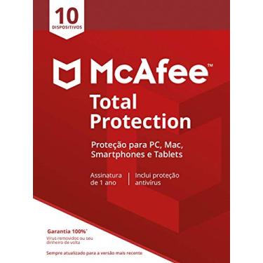 Imagem de McAfee Total Protection 10 Antivírus – Programa premiado de proteção contra ameaças digitais, programas não desejados, multi dispositivos - 10 dispositivos - Cartão