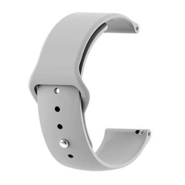 Imagem de Pulseira Silicone 20mm Aqui é Barato Compatível com Amazfit Bip/Bip Lite/Gts/Active, P68, P70, T80 - Cinza