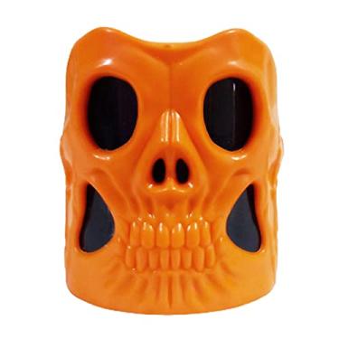 Imagem de Mini Vela Caveira Laranja com LED