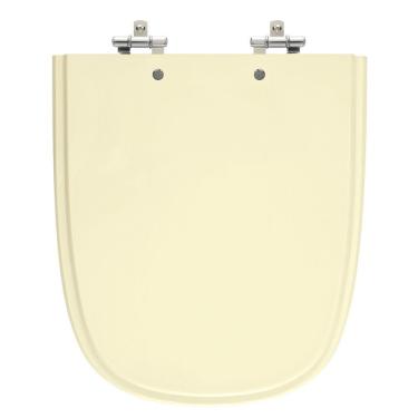 Imagem de Assento Sanitário Ibiza Bone (Bege) Tampa para Vaso Incepa de Madeira Laqueada