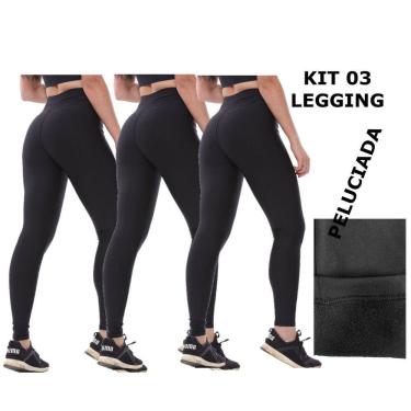 Imagem de Kit Com 3 Legging Peluciada Inverno- Legg Térmica Flanelada