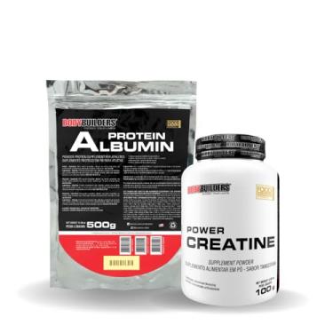 Imagem de Kit Albumin Protein 500g + Power Creatina 100g - Bodybuilders (Baunilha)