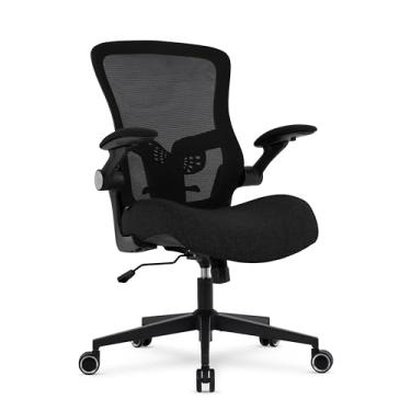 Imagem de Cadeira Escritório Ergonomica e Confortável DT3 Vita Super com revestimento Mesh Vintex-Y+Tecido Max2Weave,braço retrátil até 90º+rotação (Black)