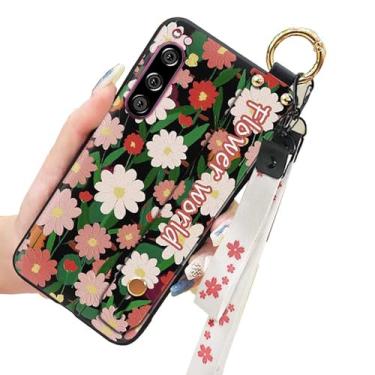 Imagem de Margarida flor mar impresso pulso alça de pescoço TPU gel silicone capa de telefone traseira para Sony Xperia Series (Sony Xperia 5)