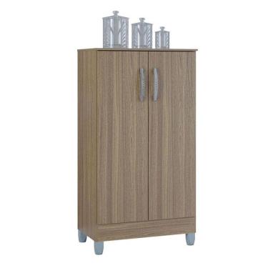 Imagem de Armário Multiuso 2 Portas Pequeno Castanho - Poquema