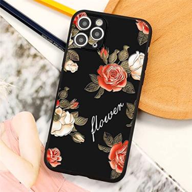 Imagem de Capa de telefone 3D com alto-relevo Rose Flower para iPhone SE2 8 7 6 6S Plus 5 Coque de silicone macio para iPhone 13 11 12 Pro XS Capa MAX XR X, bahorose, para iPhone 12 Pro