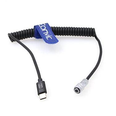 Imagem de Eonvic Cabo de alimentação de gatilho BMPCC 4K Weipu SF610 2 pinos fêmea para USB tipo C, cabo de alimentação de bateria para câmera BMPCC 4K 6K Blackmagic Pocket Cinema (Weipu 2 pinos para cabo