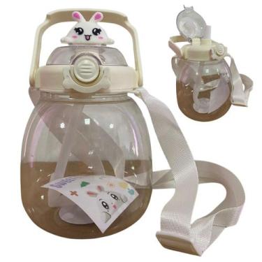 Imagem de Garrafa Plástica Infantil Animais com canudo 1.300ml Cores - CKS Toys,