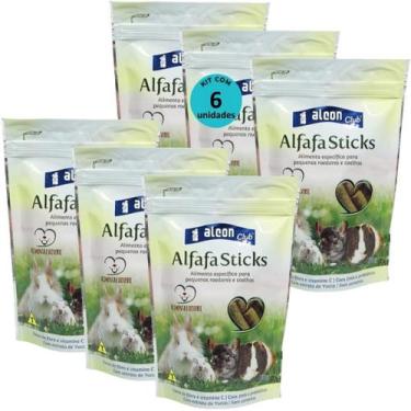 Imagem de Alcon club alfafa sticks 70g kit com 6 para roedores hamster chinchila
