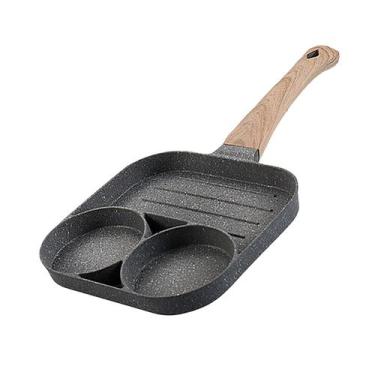 Imagem de Frigideira Multifuncional Antiaderente 3 em 1 Ovos Hambúrguer Omelete 