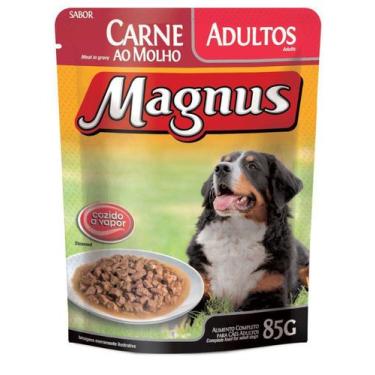 Imagem de Magnus Sache Caes Adulto Carne Ao Molho - 85 Gr - Adimax Pet