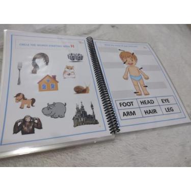 Imagem de Caderno De Atividades Em Inglês Para Crianças Recurso Pedagógico Plast