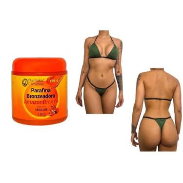 Imagem de Kit  Parafina Bronzeadora Vegana - Amazonbronze - Pharmakos - 180g Bri