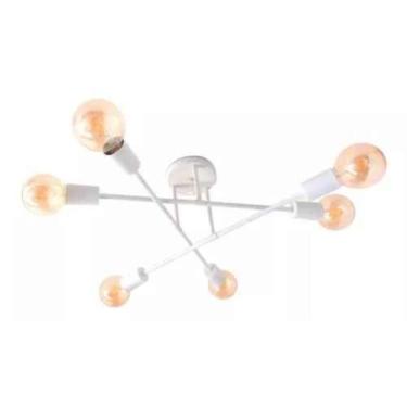 Imagem de Lustre Plafon Sobrepor Hashteg Modelo Sputnik Preto 6xe27 - Lucce luz,