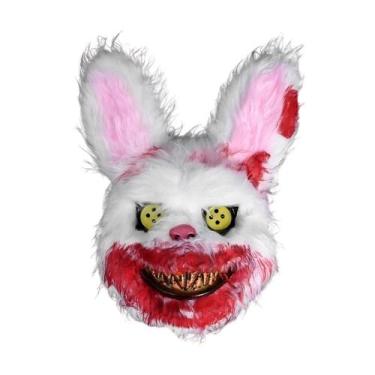 Imagem de Máscara coelho sanguentado branco halloween fantasia - GENCHIN