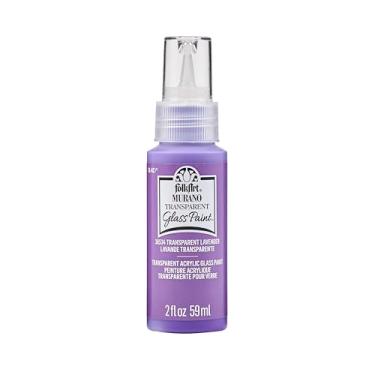 Imagem de FolkArt, Lavanda, tinta acrílica de vidro transparente Murano, perfeita para projetos de artes e artesanato internos e externos, 59 ml