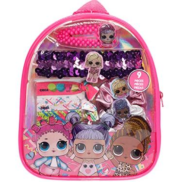 Imagem de L.O.L Surprise! Townley Girl Conjunto de mochila de maquiagem cosmética para presente inclui acessórios de cabelo e mochila de PVC transparente para crianças, meninas a partir de 3 anos, perfeita para