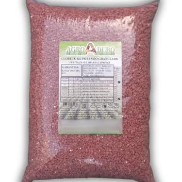 Imagem de Fertilizante Cloreto Potássio Granulado 5kg Adubo 60% Kcl - AGROADUBO