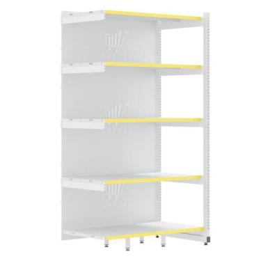 Imagem de Rack Fit Parede 1 Continuação 2,02X0,90X0,60 5 Bandejas Amapá, Branco 